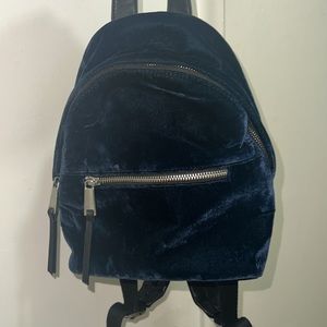 Mini navy suede backpack. Never worn.